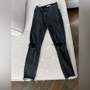 Black denim stretchy jeans. Size 24 from PacSun.